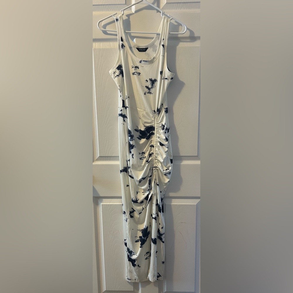 Ruched Tie-Dye Dress